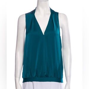 Ramy Brook Teal V-Neck Tank Top, XS